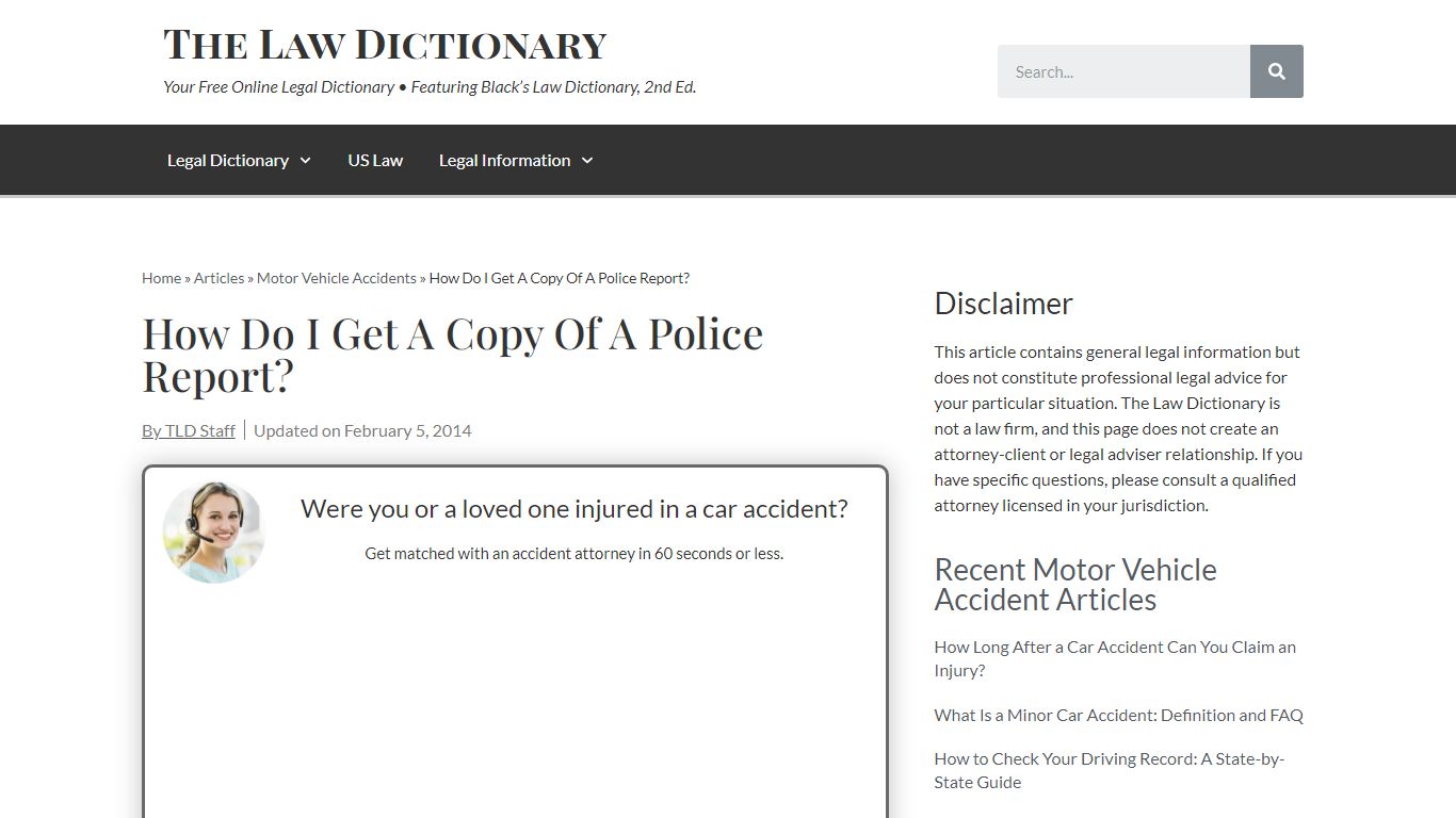 How Do I Get A Copy Of A Police Report? - The Law Dictionary